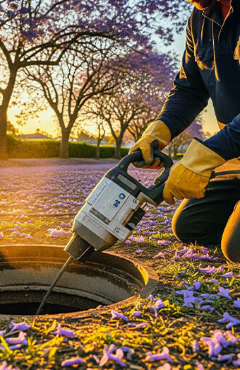 Plumber Jackhammer Drain
